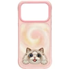 Dėklas NIMMY case BIG EYED LYING RAGDOLL CAT compatible with MagSafe for IPHONE 18 Pro Max/17 Pro Max pink