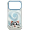 Dėklas NIMMY case BIG EYED LYING Sidabrinis SHADED CAT compatible with MagSafe for IPHONE 18 Pro/17 Pro juodas