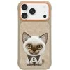 Nimmy Big Eyed Pet 2.0 Cat Dėklas skirtas Apple iPhone 17 rusvai gelsvas