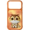 Dėklas Nimmy Big Eyed Pet 2.0 Cat case for iPhone 17 Pro Max - oranžinis