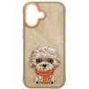 NIMMY dėklas BIG EYED PET 2.0 Dog, skirtas IPHONE 17, smėlio spalvos