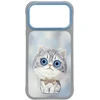 Dėklas NIMMY case BIG EYED Sidabrinis SHADED CAT for IPHONE 18 Pro Max/17 Pro Max pilkas
