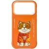 Dėklas Nimmy Glasses Cool Cat Case for iPhone 17 Pro Max - Oranžinis