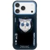 NIMMY dėklas GLASSES COOL CAT, suderinamas su „MagSafe“, skirtas IPHONE 17 Pro juodas mėlynas