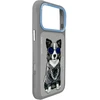 Dėklas NIMMY case GLASSES COOL DOG for IPHONE 18 Pro Max/17 Pro Max pilkas