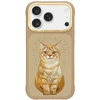 Dėklas NIMMY case LUCKY FASHION CAT compatible with MagSafe for IPHONE 18 Pro/17 Pro ruda