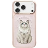 Dėklas NIMMY case LUCKY FASHION CAT compatible with MagSafe for IPHONE 18 Pro Max/17 Pro Max pink