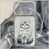 NIMMY dėklas LUCKY FASHION CAT, suderinamas su MagSafe, skirtas IPHONE 18 Pro/17 Pro, pilkas