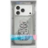 Dėklas NIMMY case LUCKY FASHION CAT compatible with MagSafe for IPHONE 18 Pro Max/17 Pro Max pilkas