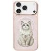 „Nimmy Lucky Fashion Cat“ „MagSafe“ dėklas, skirtas „iPhone 17 Pro“ – rožinis