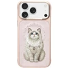 Dėklas NIMMY case LUCKY FASHION CAT compatible with MagSafe for IPHONE 18 Pro/17 Pro pink
