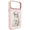 Dėklas NIMMY case LUCKY FASHION CAT compatible with MagSafe for IPHONE 18 Pro/17 Pro pink