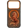Dėklas NIMMY case MAGNETIC FANTASY ANIMAL HORSE compatible with MagSafe for IPHONE 18 Pro/17 Pro oranžinis