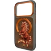 Dėklas NIMMY case MAGNETIC FANTASY ANIMAL HORSE compatible with MagSafe for IPHONE 18 Pro/17 Pro oranžinis