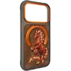 Dėklas NIMMY case MAGNETIC FANTASY ANIMAL HORSE compatible with MagSafe for IPHONE 18 Pro Max/17 Pro Max oranžinis