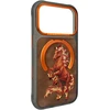 Dėklas NIMMY case MAGNETIC FANTASY ANIMAL HORSE compatible with MagSafe for IPHONE 18 Pro/17 Pro oranžinis