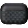 Dėklas PITAKA Aramid Fiber skirtas AirPods Pro 3 juodos spalvos-pilkos spalvos