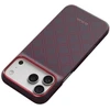 Dėklas PITAKA Edge Argyle MagSafe, skirtas iPhone 18 Pro Max / 17 Pro Max, mėlynas-raudonas