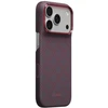 Dėklas PITAKA Edge Argyle MagSafe, skirtas iPhone 18 Pro / 17 Pro, mėlynas-raudonas