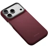 Dėklas PITAKA Edge Case Argyle MagSafe skirtas iPhone 18 Pro / 17 Pro bordo spalvos
