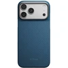 Dėklas PITAKA Edge Argyle MagSafe dėklas, skirtas iPhone 18 Pro Max / 17 Pro Max, vidurnakčio mėlyna