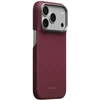 Dėklas PITAKA Edge Case Argyle MagSafe skirtas iPhone 18 Pro / 17 Pro bordo spalvos