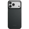 Dėklas Burga Pitaka Edge Case, Juodas/Pilkas Twill – iPhone 18/17 Pro Max