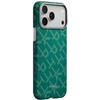 Dėklas PITAKA Ultra-Slim Monogram MagSafe Apple iPhone 17 Pro auksinis žalias
