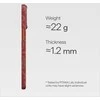 PITAKA itin plonas monograminis „MagSafe“ dėklas, skirtas „iPhone 17 Pro Max“, aukso ir raudonos spalvos