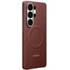 Dėklas KS948SR Carbon Magnet Case Samsung Galaxy S26 Ultra, Coral Raudona