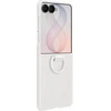 Dėklas EF776CWE Silicone Ring Magnet Samsung Galaxy Flip 8, Baltas