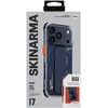 Dėklas Skinarma Haxa Apple iPhone 17 Pro Magnetic Charging + Grip Stand mėlynas