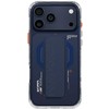 Dėklas Skinarma Haxa Apple iPhone 17 Pro Max Magnetic Charging + Grip Stand mėlynas