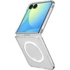 Dėklas Spigen AirSkin Mag MagSafe Samsung Galaxy Z Flip 7 Crystal skaidrus ir baltos spalvos