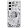 Spigen Ultra Hybrid Mag MagSafe dėklas skirtas Samsung Galaxy S26 Ultra Zero One – Clear and Baltas