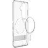 Spigen Ultra Hybrid S Mag MagSafe dėklas skirtas Samsung Galaxy S26+ – skaidrus ir baltos spalvos