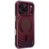 Dėklas UNIQ Coehl Vela, skirtas iPhone 18 Pro / 17 Pro, su magnetiniu įkrovimu, bordo spalvos