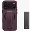 Dėklas UNIQ Heldro Air, skirtas iPhone 18 Pro / 17 Pro, su Magclick Charging, burgundo spalvos