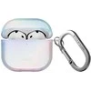„Uniq Iridescia“ dėklas, skirtas „AirPods 4“ ausinėms, pakabinamas dėklas – holografinis baltas