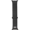 Audi Logo sintetinės odos magnetinis žiedinis dirželis Apple Watch 40/41/42 mm - Juodas