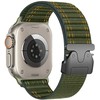 Beline Woven Nylon Diagonal Style Parachute apyrankė skirta Apple Watch 42/44/45/49mm žalios spalvos