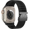 Beline Woven Nylon Diagonal Style Parachute apyrankė skirta Apple Watch 38/40/41mm juodos spalvos