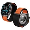 Spigen WBF1 Strap for Apple Watch 44 / 45 / 46 / 49 mm – juodos spalvos ir oranžinės spalvos