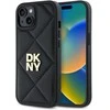 Dėklas DKNY DKHCP14SPQDSLK Apple iPhone 14 6.1″ juodos spalvos Quilted Stack Logo