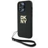 Apple iPhone 14 Pro Max DKNY Hardcase Wrist Strap Stock Logo (DKHCP14XPBSWSK) dėklas telefonui juodos spalvos