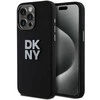 Apple iPhone 15 Pro DKNY dėklas Liquid Silicone Metal Logo (DKHCP15LSMCBSK) juodos spalvos