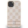 Apple iPhone 15 Plus / 14 Plus DKNY odinis dėklas Checkered Mono Pattern &amp; Printed Stripes (DKHCP15MPCPTSSP) rožinės spalvos
