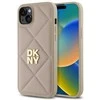 Dėklas DKNY DKHCP15MPQDSLE Apple iPhone 15 Plus 6.7" smėlio spalvos dygsniuotas stulpelių logotipas
