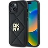 Dėklas DKNY DKHCP15SPQDSLK Apple iPhone 15 6.1″ juodos spalvos Quilted Stack Logo
