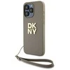 Dėklas „Apple iPhone 15 Pro Max DKNY Hardcase Wrist Strap Stock logotipas“ (DKHCP15XPBSWSE)